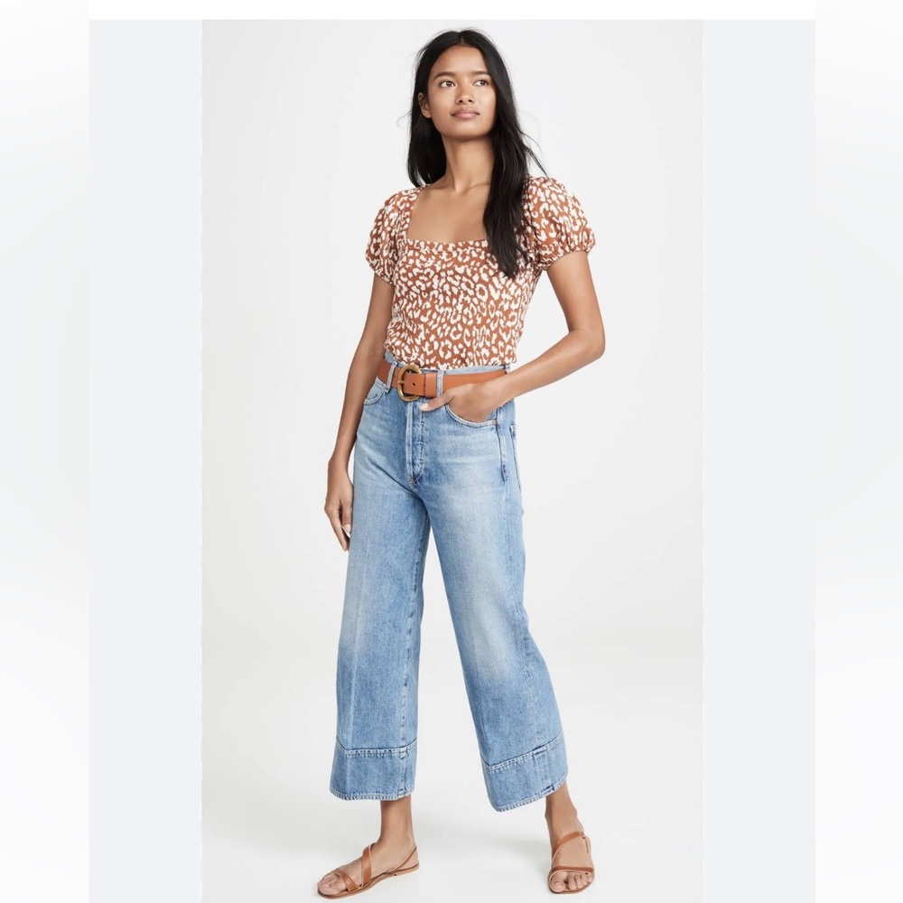Free People Cheetah Top
